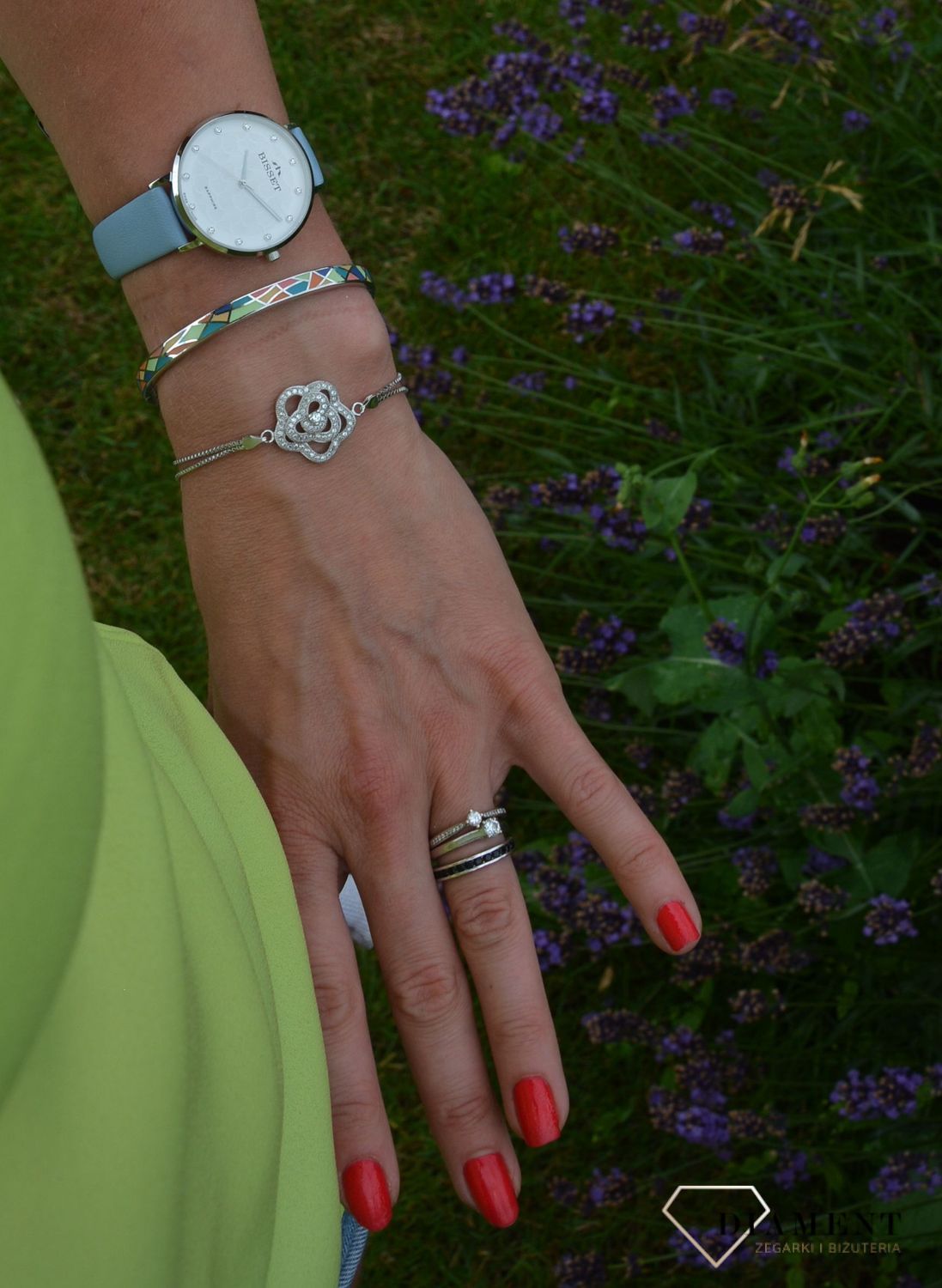 Bransoletka srebrna damska kolorowa   ✓Sztywne bransoletki ✓ Srebrne bransoletki w sklepie zegarki-diament.pl✓ Autoryzowany sklep✓ Kurier Gratis 24h✓ Gwarancja najniższej ceny.jpg